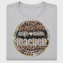 Wife Mom Teacher Leopard DTF Transfer