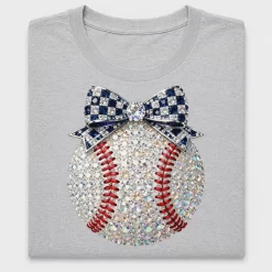 Rhinestone Baseball DTF Transfer