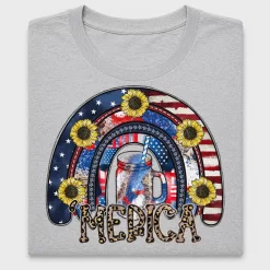 Patriotic Sunflower Rainbow DTF Transfer
