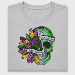 Kinda Emotionless Flower Skull DTF Transfer