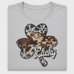 Lucky Cow Print Shamrock DTF Transfer