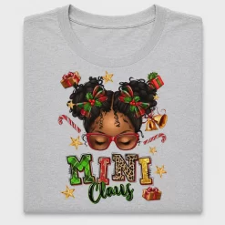 Mini Claus Afro Christmas DTF Transfer