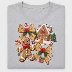 Faux Yarn Gingerbread Christmas DTF Transfer