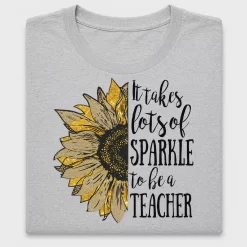 Sparkle Teacher Sunflower DTF Transfer