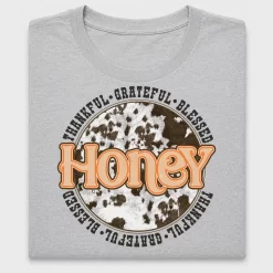 Thankful Grateful Blessed Honey DTF Transfer