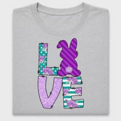 Love Bunny Floral DTF Transfer