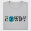 Howdy Turquoise Flower DTF Transfer