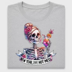 Skeleton Cocktail New Year DTF Transfer