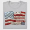 Vintage Patchwork USA Flag DTF Transfer