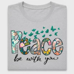 Peace Be With You Floral DTF Transfer