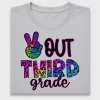 Peace Out Third Grade DTF Transfer