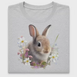 Watercolor Bunny Floral DTF Transfer