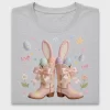 Easter Bunny Cowboy Boots DTF Transfer