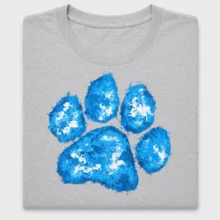 Distressed Blue Paw Print DTF Transfer