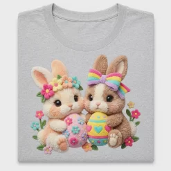Easter Bunny Eggs Floral DTF Transfer