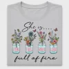 She Is Full Of Fire Floral DTF Transfer