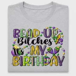 Mardi Gras Birthday DTF Transfer