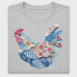Patchwork Chicken DTF Transfer