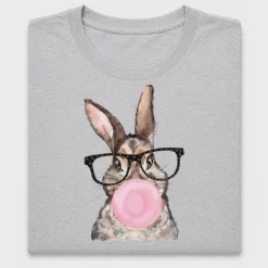 Bunny Glasses Bubblegum DTF Transfer