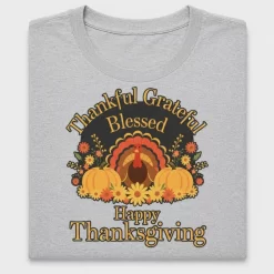 Thankful Grateful Blessed Thanksgiving DTF Transfer