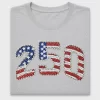 Rhinestone USA Flag DTF Transfer