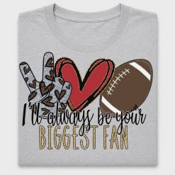 Peace Sign Football Heart DTF Transfer