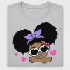Afro Girl Heart Sunglasses DTF Transfer
