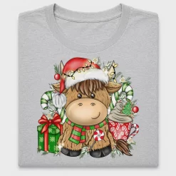 Christmas Highland Cow DTF Transfer