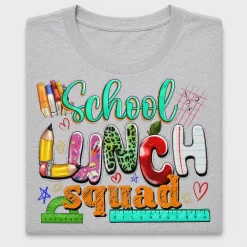 Back to School Lunch Squad DTF Transfer