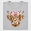 Boho Highland Cow Floral DTF Transfer