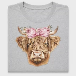 Boho Highland Cow Floral DTF Transfer