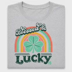 Blessed Lucky Shamrock Rainbow DTF Transfer