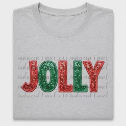Jolly Faux Sequin Christmas DTF Transfer