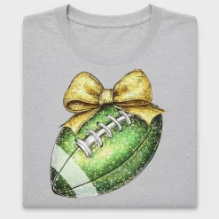 Glitter Football Bow DTF Transfer