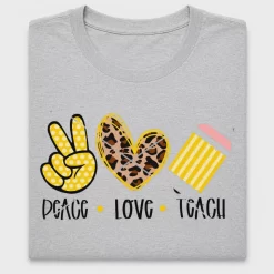Peace Love Teach Teacher DTF Transfer