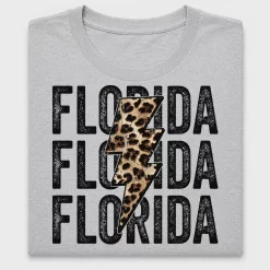 Distressed Florida Leopard Bolt DTF Transfer