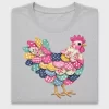 Patchwork Chicken Floral DTF Transfer