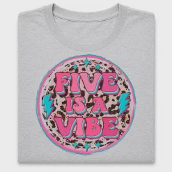 Five Is A Vibe Leopard DTF Transfer