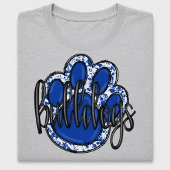 Blue Bulldog Paw DTF Transfer