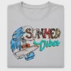 Summer Vibes Skeleton Surfing DTF Transfer