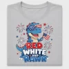 Patriotic Dinosaur Red White Rawr DTF Transfer