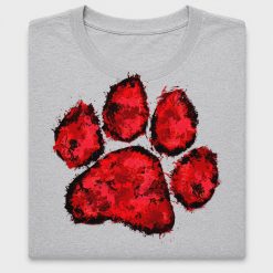 Distressed Red Paw Print DTF Transfer