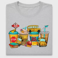 School Bus Driver Coffee Cup DTF Transfer