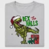 Rex the Halls Christmas Dinosaur DTF Transfer