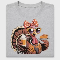 Glam Thanksgiving Turkey DTF Transfer