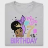 Afro Princess Mermaid 7th Birthday DTF Transfer