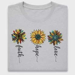 Faith Hope Love Sunflower DTF Transfer