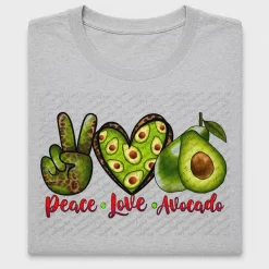Peace Love Avocado DTF Transfer