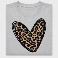 Leopard Heart DTF Transfer