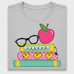 Back to School Stacked Books DTF Transfer